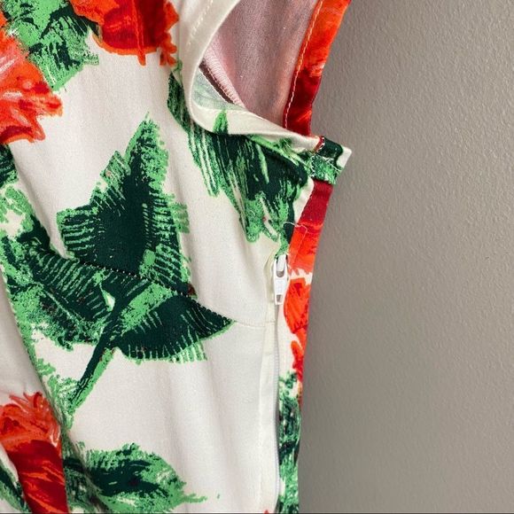 Pin Up Couture Retro Floral Rose Print Rockabilly A Line Dress Womens Size Large - Picture 4 of 8